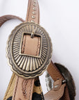 American Darling Hand Tooled Hair On Genuine Leather Women Bag Western Handbag Purse