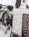 American Darling Hand Tooled Hair On Genuine Leather Women Bag Western Handbag Purse