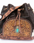 American Darling Hand Tooled Genuine Leather Women Bag Western Handbag Purse