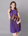 American Darling Cross Body Hand Tooled Saddle Blanket Genuine Leather Women Bag Western Handbag Purse