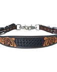 Bar H Equine Genuine Western American Leather Horse Premium Headstall & Breast Collar Set