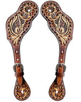 Durable Handcrafted PremiumLeather Spur Straps For Women Western Riding Show Rodeo