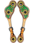 Durable Handcrafted PremiumLeather Spur Straps For Women Western Riding Show Rodeo