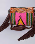 American Darling Cross Body Hand Tooled Saddle Blanket Genuine Leather Women Bag Western Handbag Purse