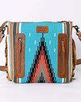 American Darling ADBGZ702 Crossbody Hand Tooled Saddle Blanket Genuine Leather Women Bag Western Handbag Purse