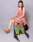 ADBGZ704 American Darling Hand Tooled Saddle Blanket Genuine Leather Women Bag Western Handbag Purse