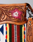 American Darling ADBGZ708 Crossbody Hand Tooled Saddle Blanket Genuine Leather Women Bag Western Handbag Purse
