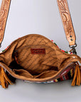American Darling ADBGZ708 Crossbody Hand Tooled Saddle Blanket Genuine Leather Women Bag Western Handbag Purse