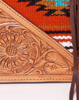 American Darling Tote Hand Tooled Saddle Blanket Genuine Leather Women Bag Western Handbag Purse