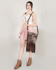 American Darling ADBGZ638A Messenger Genuine Leather Women Bag Western Handbag Purse