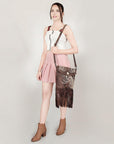 American Darling ADBGZ638A Messenger Genuine Leather Women Bag Western Handbag Purse