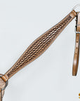 HILASON Western Horse Headstall & Breast Collar American Leather Basket Tan