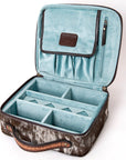 American Darling Jewelry Case Hand Tooled Hair-On Genuine Leather Women Bag Western Handbag Purse