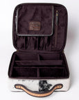 American Darling Jewelry Case Hand Tooled Hair-On Genuine Leather Women Bag Western Handbag Purse