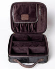 American Darling Jewelry Case Hand Tooled Hair-On Genuine Leather Women Bag Western Handbag Purse