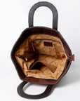 American Darling ADBGA326 Tote Hand Tooled Hair-On Genuine Leather Women Bag Western Handbag Purse