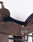 Comfytack Western Horse Barrel Racing Trail Pleasure American Leather Saddle Tack Set With Reins Brown