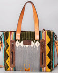 American Darling Tote Saddle Blanket Genuine Leather Women Bag Western Handbag Purse