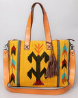 American Darling Tote Saddle Blanket Genuine Leather Women Bag Western Handbag Purse