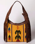 Hobo Hair On Saddle Blanket Genuine Leather Western Bag For Women