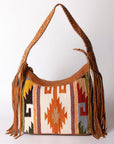 Hobo Hair On Saddle Blanket Genuine Leather Western Bag For Women