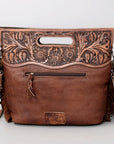 Hand Tooled Saddle Blanket Leather Western Clutch For Women
