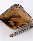 American Darling Crocodile Embossed Genuine Leather Women Bag Western Handbag Purse