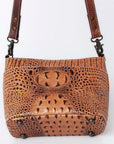 American Darling Crocodile Embossed Genuine Leather Women Bag Western Handbag Purse
