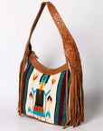 Hobo Hair On Saddle Blanket Genuine Leather Western Bag For Women