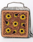 American Darling Hand Tooled Hair On Genuine Leather Women Bag Western Handbag Purse
