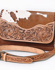 ADBG1065 American Darling Wallet Hand Tooled Hair-On Genuine Leather women bag western handbag purse