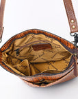 American Darling Crossbody Crocodile Embossed Genuine Leather Women Bag Western Handbag Purse