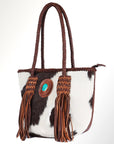 American Darling Hair On Genuine Leather Women Bag Western Handbag Purse