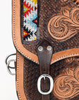 Hilason Western Horse Leather Saddle Bag Heavyduty Traditional Trail Ride