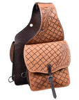 Hilason Western Horse Leather Saddle Bag Heavyduty Traditional Trail Ride