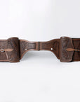 Hilason Floral Western Horse Leather Saddle Bag Heavyduty Traditional Trail Ride
