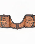 Hilason Floral Western Horse Leather Saddle Bag Heavyduty Traditional Trail Ride