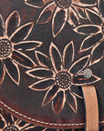 Hilason Floral Western Horse Leather Saddle Bag Heavyduty Traditional Trail Ride