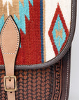 Hilason Floral Western Horse Leather Saddle Bag Heavyduty Traditional Trail Ride