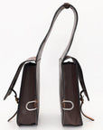 Hilason Floral Western Horse Leather Saddle Bag Heavyduty Traditional Trail Ride