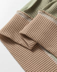 Maelynn Waffle Patchwork Oversize Sweatshirt