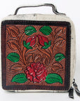 American Darling Hand Tooled Hair On Genuine Leather Women Bag Western Handbag Purse