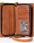 Ohlay Bags SKBM101A Organiser Hand Tooled Genuine Western Leather Women Handbag PurseBag