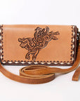 Ohlay Bags KBM101E Organiser Hand Tooled Genuine Leather Women Bag Western Handbag Purse