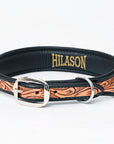 HILASON Western Genuine Leather Heavy Duty Dog Collar Floral Tooled