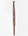 HILASON Western Genuine Leather Heavy Duty Hand Painted Dog Collar