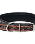 HILASON Western Genuine Leather Heavy Duty Dog Collar Floral Tooled