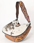 American Darling Hobo Hand Tooled Hair-On Genuine Leather women bag western handbag purse