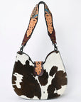 American Darling Hobo Hand Tooled Hair-On Genuine Leather women bag western handbag purse
