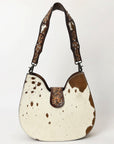 American Darling Hobo Hand Tooled Hair-On Genuine Leather women bag western handbag purse
